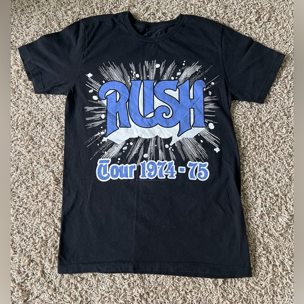 Rare, Vintage Rush Tour 1974-75 Men’s Size Small Short Sleeve T-Shirt.